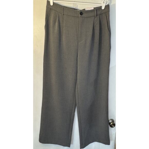SO Goods For Life Pants Women Size XL Wide Leg high Rise Gray Lined Pleated NEW - Picture 2 of 10